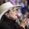 Lady Gaga a chanté lors du dernier meeting de Hillary Clinton, candidate démocrate aux élections présidentielles américaines, à Raleigh. Le 8 novembre 2016 © Randy Brawdy / Zuma Press / Bestimage