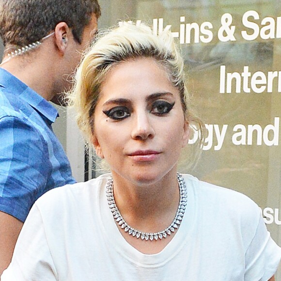 Lady Gaga quitte un studio d'enregistrement à New York le 16 septembre 2016