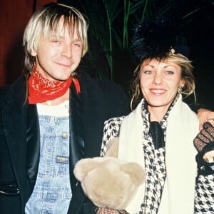 Les parents de Lolita Séchan : Renaud et sa première épouse Dominique au Zénith de Paris le 24 novembre 1985.