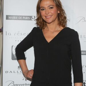 Sandrine Quétier arrive au cocktail organisé après le lancement des illuminations de noël du Faubourg Saint-Honoré à Paris, le 17 novembre 2016. © CVS/Bestimage