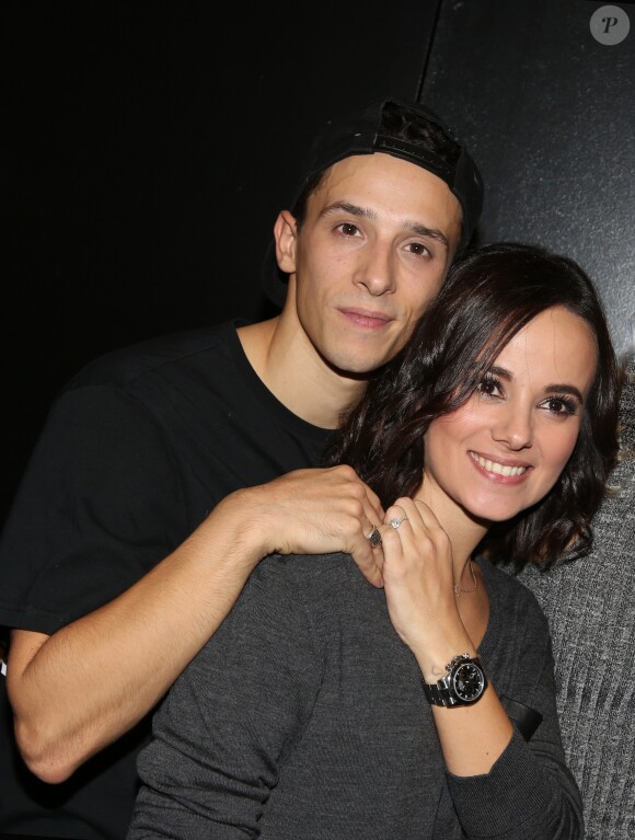 Exclusif - Grégoire Lyonnet et sa compagne Alizée - People et Backstage - Dernière du spectacle de Brahim Zaibat "Rock It All Tour" à l'Olympia à Paris, le 1er décembre 2015.