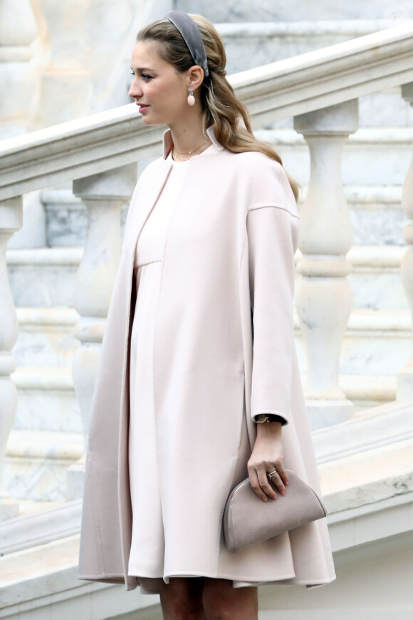 Pierre Casiraghi et sa femme Beatrice Borromeo, enceinte de six mois de leur premier enfant, ont pris part avec la famille princière de Monaco aux célébrations de la Fête nationale monégasque le 19 novembre 2016. © Olivier Huitel / Crystal Pictures / Pool Restreint Monaco / Bestimage