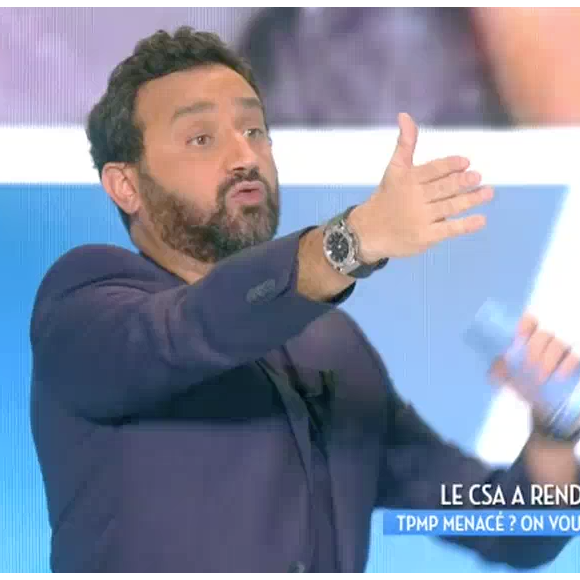 Cyril Hanouna répond au CSA dans l'émission "Touche pas à mon poste" sur C8. Le 23 novembre 2016.