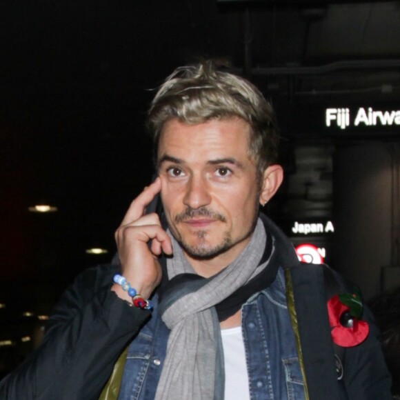 Orlando Bloom arrive à l'aéroport de LAX à Los Angeles en provenance de Londres, le 14 novembre 2016