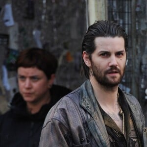 Jim Sturgess sur le tournage du film "London Fields" à Londres le 19 septembre 2013.