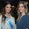 Iris Mittenaere (Miss France 2016), Alexandra Rosenfeld (Miss France 2006) - Inauguration du CMG Sports Club ONE Saint-Lazare au 11-13 rue Boursault à Paris, le 28 avril 2016.