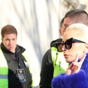 Lady Gaga au Grand Palais à Paris pour préparer le défilé Victoria's Secret le 29 novembre 2016. © Agence / Bestimage