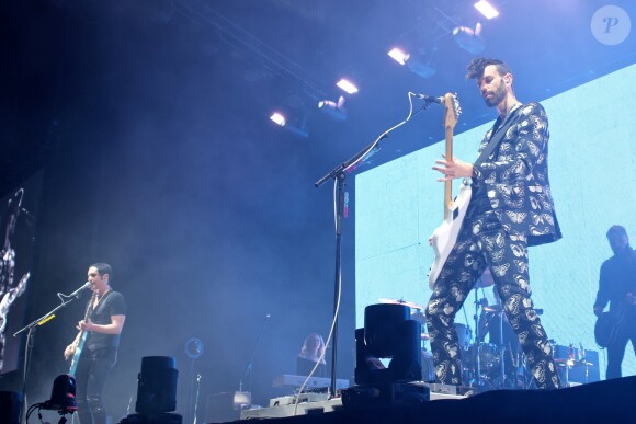 Placebo en concert à l'AccordHotels Arena de Paris, France, le 29 novembre 2016. © Lise Tuillier