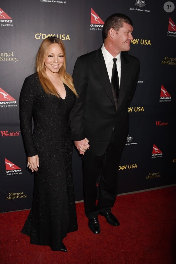 Mariah Carey et son compagnon James Packer à la soirée G'Day à Los Angeles le 28 janvier 2016. © CPA / BESTIMAGE