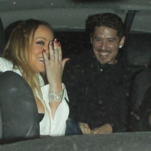 Mariah Carey  et son danseur Bryan Tanaka à la sortie du club Catch à Los Angeles le 5 novembre 2016