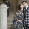 Kaya Scodelario (enceinte) et son mari Benjamin Walker - People au défilé de mode Valentino Hommes printemps-été 2017 à l'Hôtel Salomon de Rothschild à Paris, le 22 juin 2016