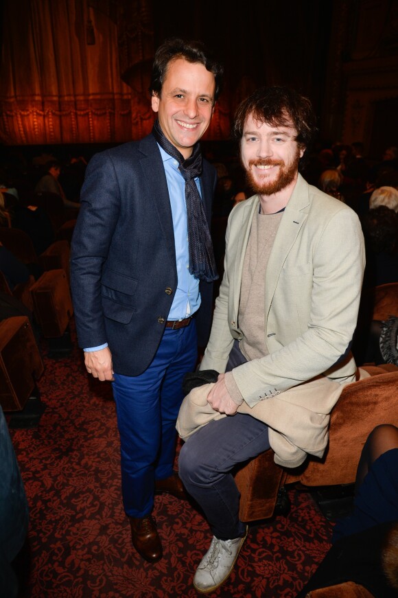 Exclusif - Maxime d'Aboville et Gaël Giraudeau - Générale du spectacle "Histoires" de Franck Ferrand au théâtre Antoine à Paris le 5 décembre 2016. © Coadic Guirec/Bestimage