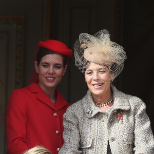 Charlotte Casiraghi, la princesse Caroline de Hanovre - La famille princière de Monaco au balcon lors de la Fête Monégasque à Monaco, le 19 novembre 2016. © Bruno Bebert/Dominique Jacovides/Bestimage