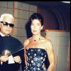 Caroline de Monaco et Karl Lagerfeld lors du Bal de la Croix Rouge en août 1996 à Monte-Carlo