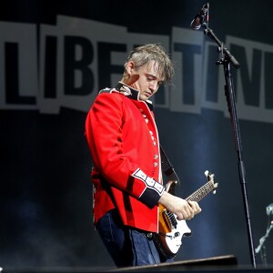 Pete Doherty lors du concert de son groupe anglais The Libertines pendant le Festival annuel de musique Way Out West à Göteborg, le 12 août 2016.