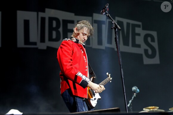 Pete Doherty lors du concert de son groupe anglais The Libertines pendant le Festival annuel de musique Way Out West à Göteborg, le 12 août 2016.