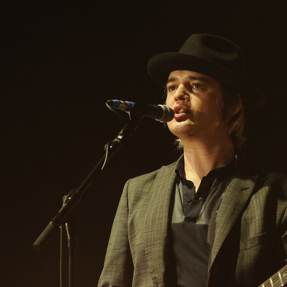 Pete Doherty du groupe The Libertines en concert au Alexandra Palace à Londres. Le 27 septembre 2014