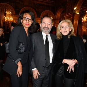 Exclusif - Audrey Pulvar, Denis Olivennes et Anne Fulda à la soirée des Distinctions de la FIDH (Fédération Internationale des Droits de l'Homme) à l'Hôtel de Ville à Paris, le 6 décembre 2016. © Guirec Coadic/Bestimage