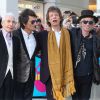 Charlie Watts, Ronnie Wood, Mick Jagger, Keith Richards - Arrivée des people au vernissage de l'exposition "Exhibitionism" consacrée aux Rolling Stones à la Saatchi Gallery de Londres, le 4 avril 2016.