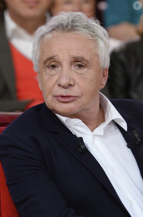 Michel Sardou - Enregistrement de l'émission " Vivement Dimanche " Spéciale Les enfants du Top 50, le 8 octobre 2014.