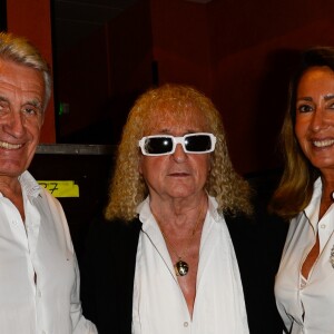 Michel Polnareff entouré de ses producteurs Gilbert et Nicole Coullier - Concert de Michel Polnareff à l'Olympia à Paris le 14 juillet 2016. © Coadic Guirec / Bestimage