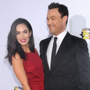 Megan Fox et son mari Brian Austin Green - Soirée pour célébrer les 60 ans de la marque Ferrari aux Etats-Unis, à Beverly Hills, le 11 octobre 2014. 