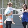 Megan Fox et son mari Brian Austin Green sont allés déjeuner avec leurs enfants Noah et Bodhi à Studio City, le 1er juillet 2016