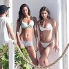 Lais Ribeiro et Taylor Hill participent à un photoshoot pour Victoria's Secret près de Miami, le 13 décembre 2016.