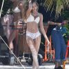 Josephine Skriver participe à un photoshoot pour Victoria's Secret près de Miami, le 13 décembre 2016.