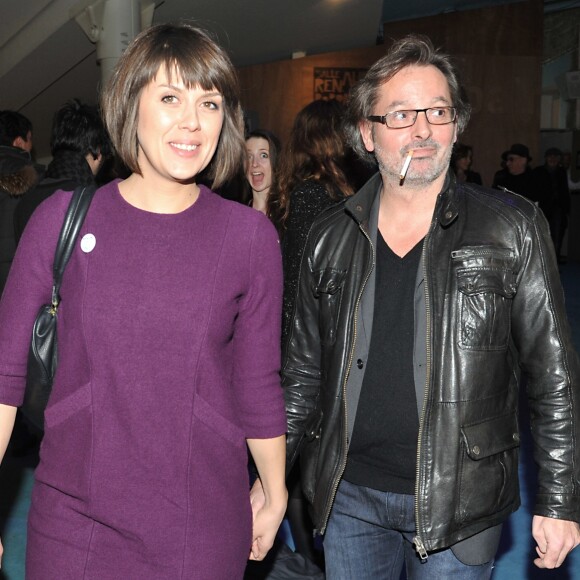 Christophe Aleveque et Serena Reinaldi - Soiree "Mariage pour tous" au Theatre du Rond Point à Paris le 27 Janvier 2013.