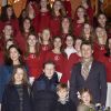 Le prince héritier Frederik et la princesse Mary de Danemark assistaient le 11 décembre 2016 avec leurs enfants Christian (11 ans), Isabella (9 ans), Vincent et Joséphine (5 ans) à un récital du choeur d'enfants de l'Académie royale danoise de musique, en l'église Isaiah à Copenhague.