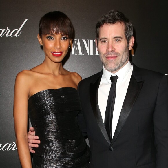 Sonia Rolland et son compagnon Jalil Lespert - Vanity Fair a organisé un dîner à l'occasion du classement des "50 français les plus influents du monde" à l'hotel Salomon de Rothschild à Paris le 6 décembre 2016. © Dominique Jacovides/Bestimage