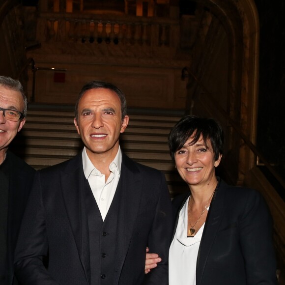 Pierre et Laurence Lemarchal (les parents de Grégory Lemarchal) lors de la réception organisée en l'honneur de l'entrée de Nikos Aliagas au musée Grévin. Paris, le 7 décembre 2016.