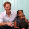 Le prince Harry visite le centre "Joshua House Children" en Guyane dans le cadre de son voyage aux Caraïbes à Georgetown le 4 décembre 2016