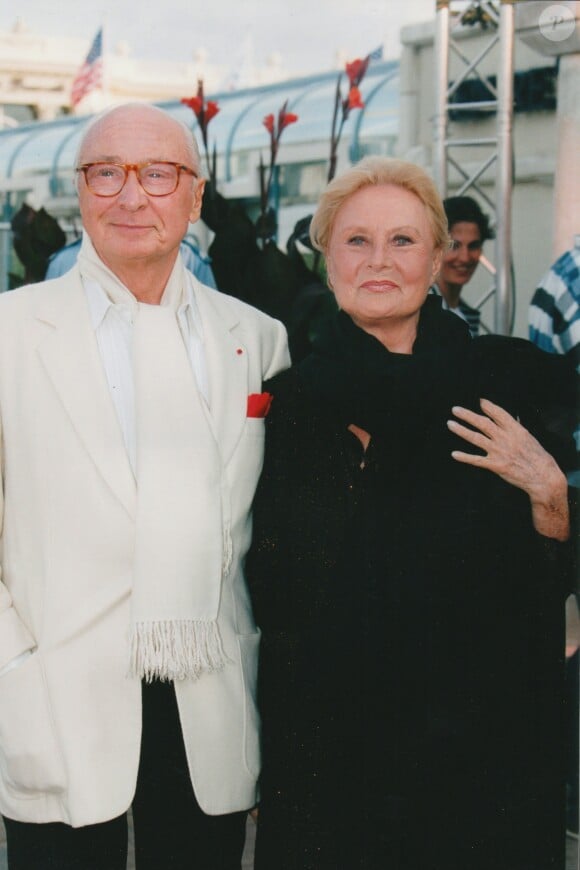 Gérard Oury et Michèle Morgan à Deauville en 1996.