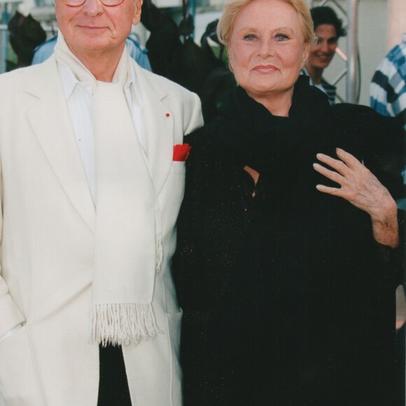 Gérard Oury et Michèle Morgan à Deauville en 1996.