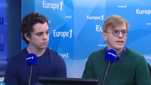 Alex Lutz et Bruno Sanchez dans le "Grand Direct des médias", sur Europe 1, mercredi 21 décembre 2016