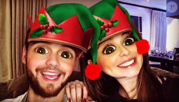 Liam Payne et Cheryl Cole amoureux pour fêter leur premier Noël ensemble. Photo postée sur Instagram le 25 décembre 2016.