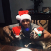 Lewis Hamilton fête Noël avec ses chiens. Photo postée sur Instagram le 25 décembre 2016.