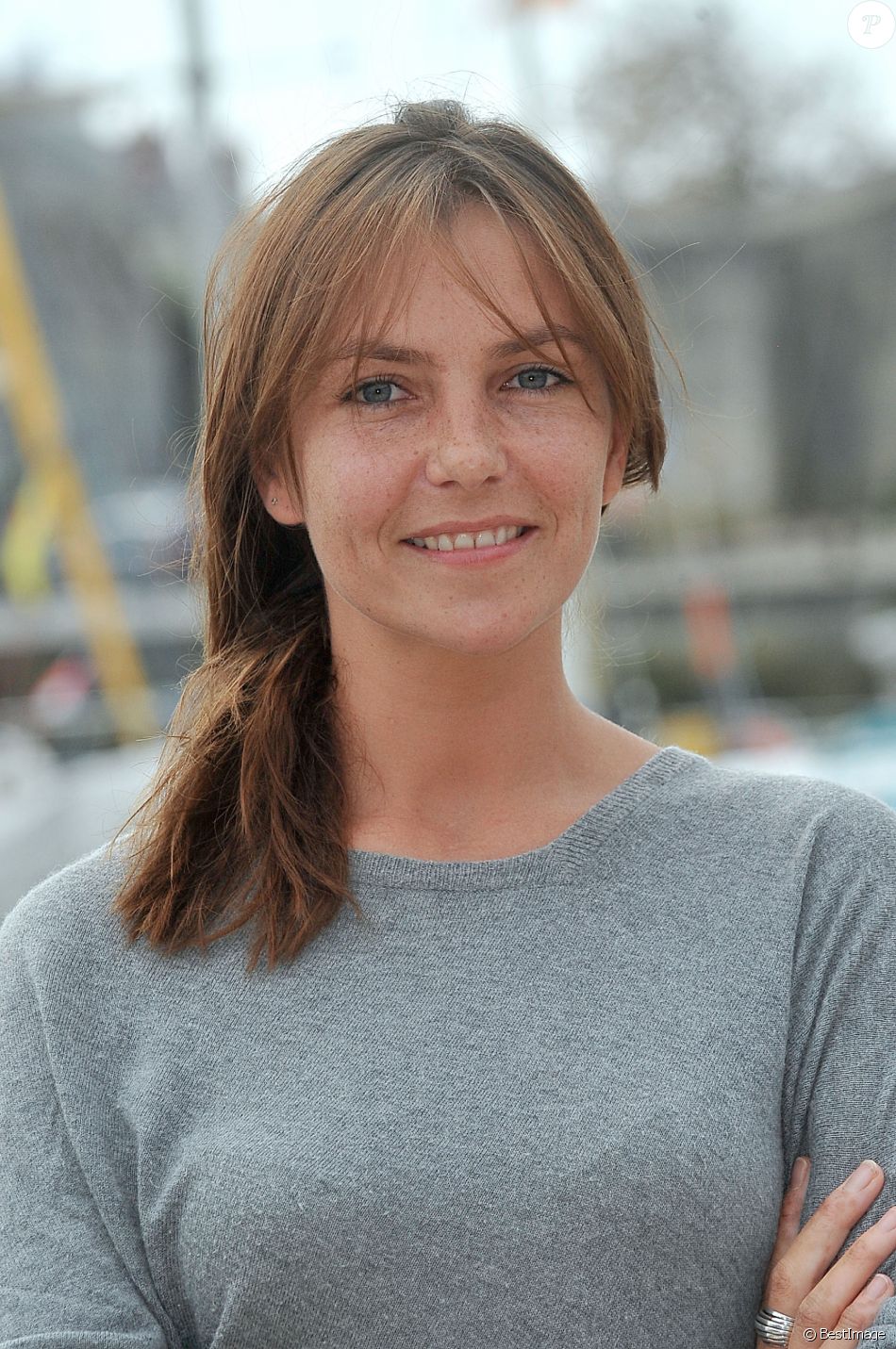 Carole Bianic pose pour le photocall de la serie ' Cherif ' durant le