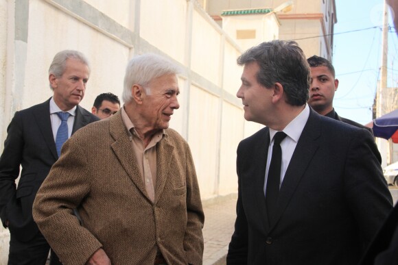 Guy Bedos et Arnaud Montebourg en visite dans la Casbah d'Alger, le 11 décembre 2016.