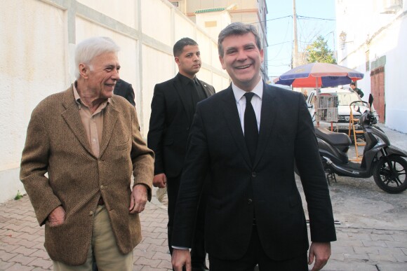 Guy Bedos et Arnaud Montebourg en visite dans la Casbah d'Alger, le 11 décembre 2016.