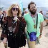 La chanteuse Adele et son compagnon Simon Konecki - Festival Glastonbury 2015, le 28 juin 2015.
