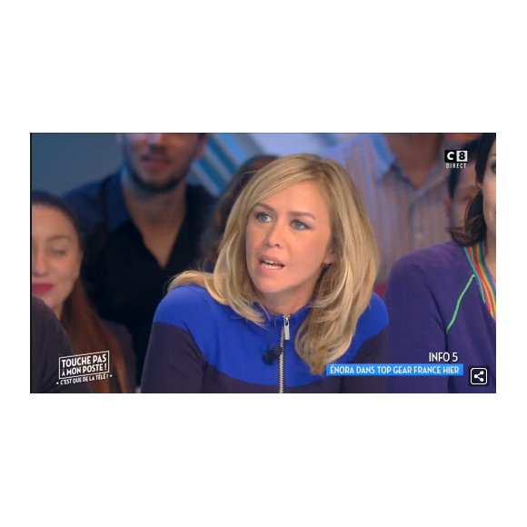 Enora Malagré dans "Touche pas à mon psote" le 5 janvier 2017 sur C8.