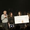 Exclusif - Jean-Luc Lahaye en concert, ici avec son ex-femme Aurélie et leurs filles Gloria et Margaux - Anniversaire de Jean-Luc Lahaye (64 ans) et les 30 ans de son association "Cent Familles" dans salle de spectacles L'Européen à Paris, France, le 22 décembre 2016.