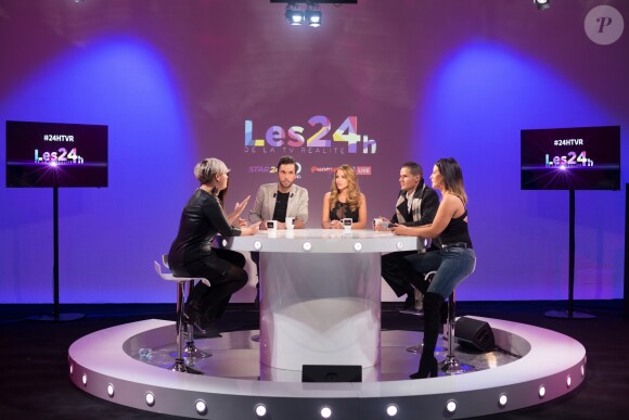 Le plateau du tournage de l'émission "Les 24h de la TV réalité", les 20 et 21 décembre 2016.