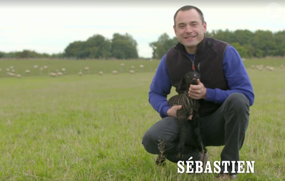 Sébastien (40 ans), éleveur de brebis et de vaches allaitantes en Nouvelle Aquitaine. "L'amour est dans le pré 2017" sur M6. Janvier 2017.