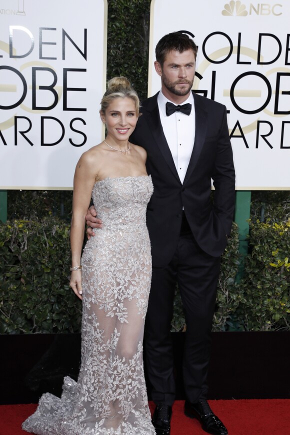 Chris Hemsworth et sa femme Elsa Pataky - 74e cérémonie annuelle des Golden Globe Awards à Beverly Hills, le 8 janvier 2017. © Olivier Borde/Bestimage