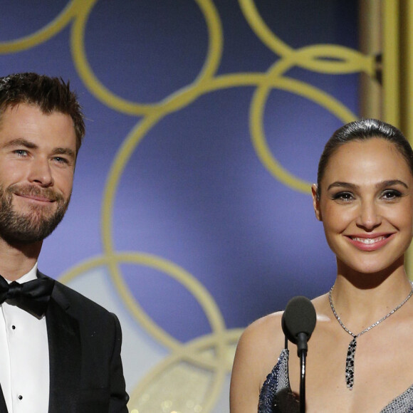 Chris Hemsworth et Gal Gadot lors des Golden Globe Awards 2017