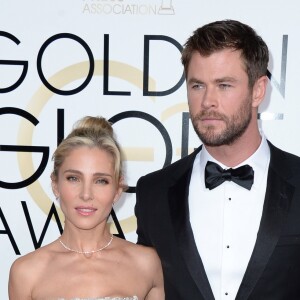 Elsa Pataky et Chris Hemsworth lors des Golden Globe Awards à Beverly Hills, Los Angeles, Cle 8 janvier 2017.